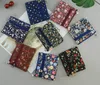 Women Cotton Floral Printing Double Zipper Coin Purses Mix color