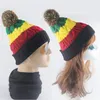 Fashion-Rasta Slinky Beanie Stickad Beanie Ull Baggy Slouchy Winter Warmkull Caps Hats