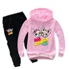 DLF 2-16Y Cute Me Contro Te Hoodies Pants 2pcs Sets Baby Boys Clothing Set Teenagers Girls Sport Suit Children Fashion Tracksuit