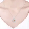 Fashion Mood Change color Temperature sensitive necklaces For Women Opal Gemstone Pendant chains Emotion Wedding Jewelry Gift