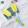 Sponge Bottle Brush Nipple Bottle Brush Folding Removable Mug Cup Bottle Cleaning Sponge Brushes Blue Pink Green Orange