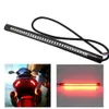 10 pieces Flexible Lighting 48 LED 2835 3014 smd Dual Color Yellow Red Light motorcycle strip turn signal tail rear brake stop Waterproof Bulb