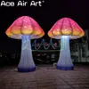 야외 파티 장식을위한 다채로운 LED 버섯을 가진 거대한 야외 장식 풍선 버섯