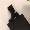 امرأة جلد أسود إيطاليا آن الإصدار الجديد Demeulemeester ربط الحذاء حتى الكاحل أحذية القوطية جلدية حقيقية أحذية مصنع أحذية الأصلي