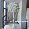 50cm / 100cm de altura) suporte de flores em ferro para decoração de casamento na cor branca senyu00020