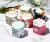 Hexagon Printed Kraft Favor Box Wedding Birthday Baby Shower Event Chocolate Soap Treat Gift Wrap Boxes Package Party Decoration 2.44"