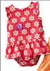 3-24 M Bebek Kız Tulum Yaz Küçük Flowe Çocuklar Pamuk Tulumlar Bebek Kız Romper Üçgen Wrap Osuruk Giyim Giyim Ücretsiz Gemi