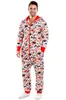 Family Christmas Matching Pajamas Mom Dad And Kids Sleepwear Family Matching Hooded Jumpsuits Christmas Fortune Cat Printed Family2554287