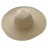 Вся женская летняя кепка, модная большая пляжная защита от УФ-солнца, складные соломенные шляпы, большой складной солнцезащитный козырек sun5271009