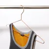 Rose Gold Metal Clothes Shirts Hanger with Groove Antiskid Drying Storage Organizer Rack for Coats Suit
