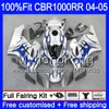 Injection Blue flames hot Body + Tank Pour HONDA CBR 1000RR CBR1000 RR 04-05 275HM.29 CBR1000RR 04 05 CBR 1000 RR 2004 2005 Kit de carénages OEM