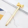 المعادن هدية القلم الفاخرة القوس عقدة الكرة القلم حبر جاف قلم الأعمال مكتب القرطاسية روز الذهبي WJ055