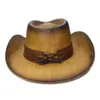 Wome Mężczyźni Nowa Słoma Western Cowboy Kapelusz Dżentelmen Jazz Sombreros Hombre Cap Elegant Lady Cowgirl Hats