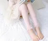 Girls Leggings Baby Lace Tights Candy Color Hollow Out Stretch Pants Kids Breathable Thin Pantyhose Mid Waist Warm Fashion Pants AYP547