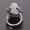 Kinily Natural Moonstone Pierścienie dla mężczyzn Women039s Srebrna biżuteria z dużymi kamieniami Owalne Klejnoty Prezenty Rozmiar 6125464061