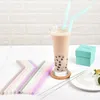 Silicone Drinking Straw Multi-color Reusable Food-grade Safe Straws Folded Bent Straight Straw Home Bar Accessory 6 Colors GGA2259