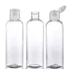 Flip Cap 100ML Kunststoff leere Alkohol nachfüllbare Flasche leicht zu tragen klare transparente PET-Kunststoff-Händedesinfektionsflaschen Reisen