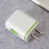 LED Wall Charger Dual USB 2 Ports Light Up Water-drop Home Travel Power Adapter AC US Plug For iPhone Samsung LG HTC Phone