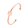 Bracelet à pentagramme creux ouvrir le bracelet rose rose bracelet sauvage Lucky Star Whoelsale