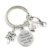 New Arrival Stainless Steel Jewelry RN Nurse Keychain Keyring Nurse Gifts for Men Women key ring213B