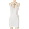 메쉬 드레스 여성 섹시한 드레스 전망 검정 / 화이트 패션 미니 바디 콘 드레스 클럽 Vestidos Roves Plus Size M-3XL
