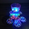 4 led decoratie licht fles stickers glorifier mini led coaster cup mat voor party bar club vaas bruiloft wijnglas
