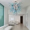 Vidro Estilo barata Art Pendant Light Living Room Hotel Lamp Decoração da mão soprado vidro Murano lustre de cristal Lamp