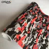 Rouge Noir Gris Camouflage Vinyle De Voiture Wrap Film Graphiques Imprimés Bateau De Voiture Moto Scooter Autocollant Full Body Wrapping Foil