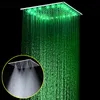 Changement de couleur SPA brumisateur pluie pommeau de douche 16 "/20" capteur de température LED robinets salle de bain pluie panneau aérien