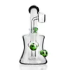 Glass Hookahs Mushroom Bong Water Pipes Heady Dab Rig colorful smoking pipe downstem perc beaker bong With 18mm bowl