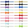 Bow sólidos cores com alça bebés cabelo da moda elástica bandas acessórios para o cabelo bonito para 20 cor diferente