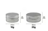 20g / 20ml Förpackning Flaskor Tom Aluminium Cream Jars Kosmetiska Fodral Tenn Metall Lip Balm Container