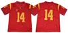 Custom USC Trojans 2019 Football Any Name Number Red White 32 OJ Simpson 9 JuJu Smith-Schuster 18 JT Daniels Seau Bush NCAA College Jersey