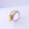 Punk Zipper Ring Micro Inlaid Zircon Valentine's Day Jewellery Gift Fashion Unisex Accessories Mother's Day Birthday Gift