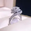 diamond crossed bands ring