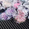 12 kleuren Nail Art Glitter Pailletten Poeder Paillette AB Hexagon Ronde Flakes Manicure Decoratie UV Gel Polish 3D Tips DIY Tools