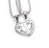 2 pièces coeur Puzzle bon ami pendentif collier pour femmes amoureux bijoux argent alliage promesse mariage colliers beaux cadeaux