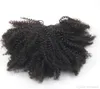 Ponytail Human Hair Mongolian Afro Kinky Curly Ponytail Remy 4b 4c Clip i förlängningar Naturliga hårbuntar