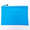 New Fashion Document Bag Grid Zipper File Folder Plastic Classified Storage Stationery Bag Thicken File Pocket Archival Bags VT1488