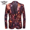 Plyesxale Marca Homens Blazer Jaqueta Slim Fit Fit 3D Tiger Leão Mens Impresso Blazer Novos Designs Blazers Fato de Estágio Homme Q483