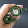 Green Slides Glass Bowl Hookahs female male 10.0mm 14.5mm 18.8mm Joint for Bongs Smoking