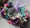 Filles Simulation Fleurs Guirlandes Couronne De Fleurs Couronne De Mariage De Mariée Princesse Bandeaux Femmes Bord De Mer Photographie Cheveux Accessoires S235