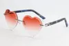 Verkopende nieuwe randloze zonnebril Marmeren blauwe plank Zonnebril 3524012 Top Rim Focus Eyewear Transparante frames met duidelijke zonnebril