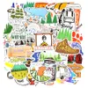 50 PCS Camping Adventure Stickers Bomb Water Bottle Laptop Skateboard Bike Car Luggage Scrapbook Car Decals Gifts Toys for Kids Teens Adults