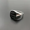 Titanium Steel Muslim Ring Islam Round Stainless Steel Mantra Ring