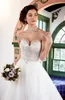 Vestido de Novia Corset Bröllopsklänningar Sheer Halter Halsband Kristall Beaded Bröllopsklänning Rhinestone Bridal Gowns Abiti da Sposa