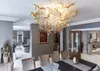 Italiaanse handgeblazen glas plafondlamp blad ontwerp led art kroonluchters eetkamer slaapkamer plafondverlichting voor huisdecoratie
