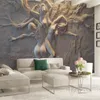 Papel de parede personalizado europeu 3D estereoscópico em relevo abstrato beleza arte corporal fundo pintura de parede sala de estar quarto mural