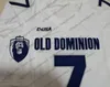 thr Custom Old Dominion Football Qualsiasi nome Numero Navy Blue Black White 1 Kesean Strong 4 Stone Smartt 5 Steven Williams ODU NCAA Jersey