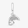 New Arrival 100% 925 Sterling Silver Rainbow & Cloud Dangle Charm Fit Original European Charm Bracelet Fashion Jewelry Accessories243R